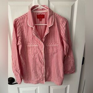 Victoria's Secret Pink and White Striped  2 piece Pajama set